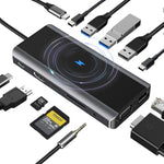 Concentrador USB C ikling, adaptador USB C 13 en 1 a HDMI. USADO