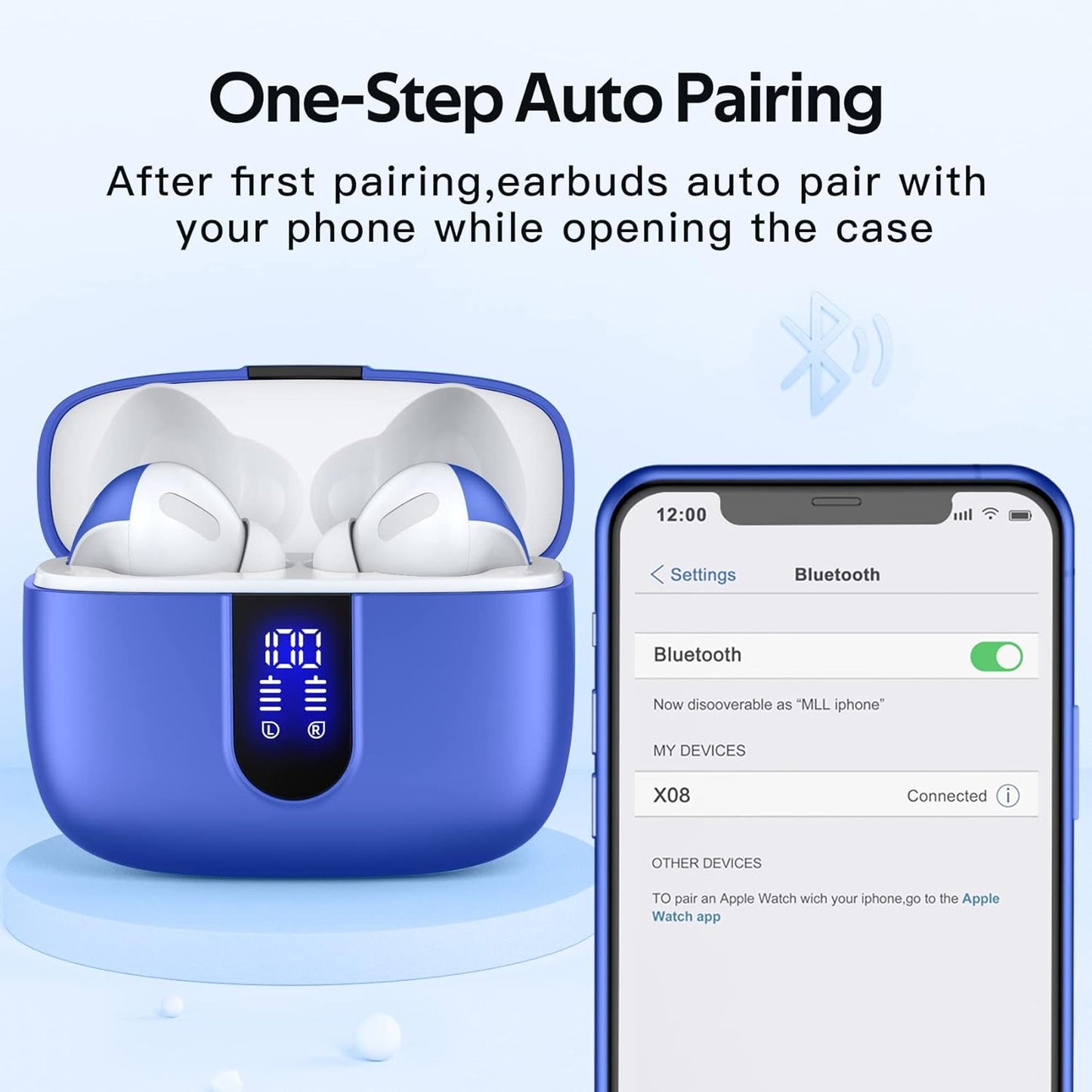 TAGRY Auriculares Bluetooth inalámbricos IPX5