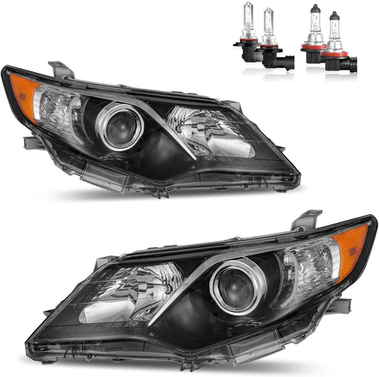 Faros delanteros para Toyota Camry 2012-2014, Black Housing.