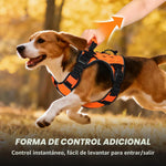 Arnés táctico Wingoin naranja, para perros medianos, reflectante ajustable