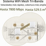 Sistema WiFi ASUS Router AX7800, Malla tribanda 7.8 Gbps (USADO)