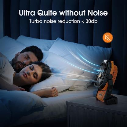 Ventilador Recargable Inalámbrico USB Con Luz LED Detalle