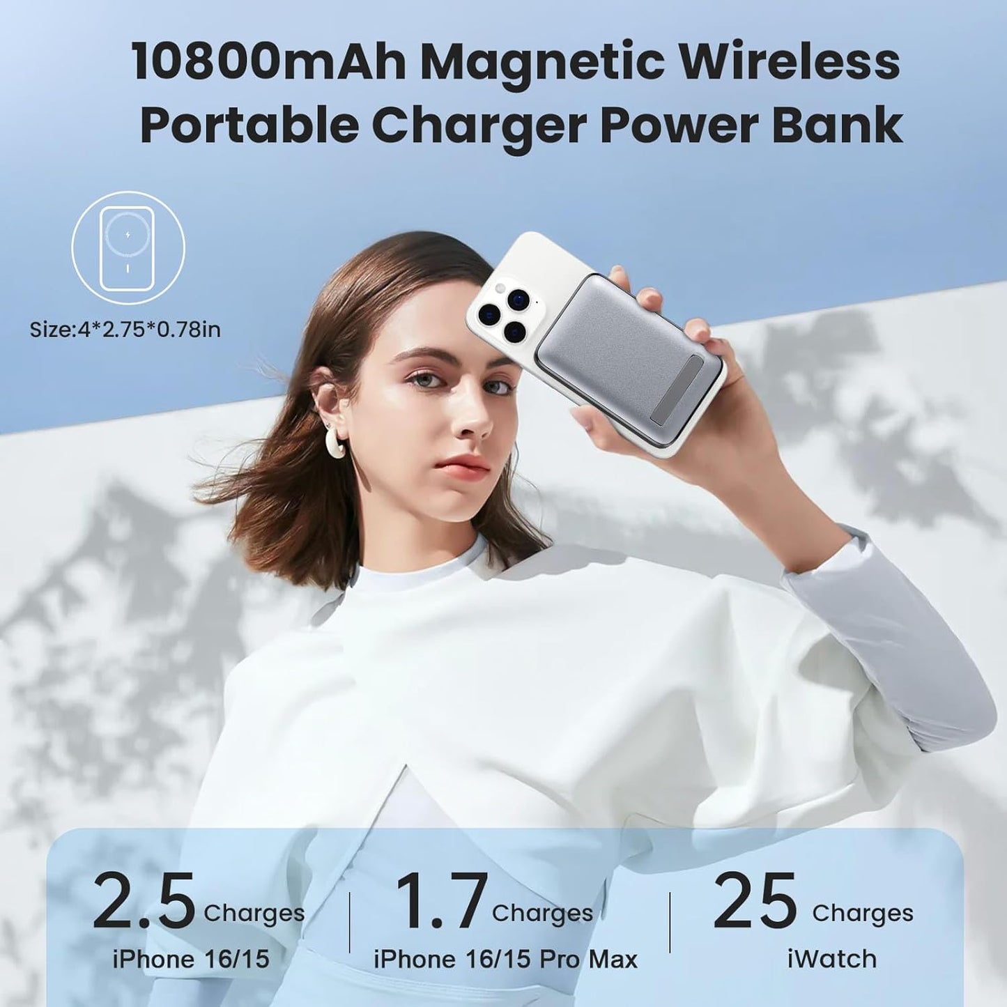 Power Bank Magnético para MagSafe 10800mAh