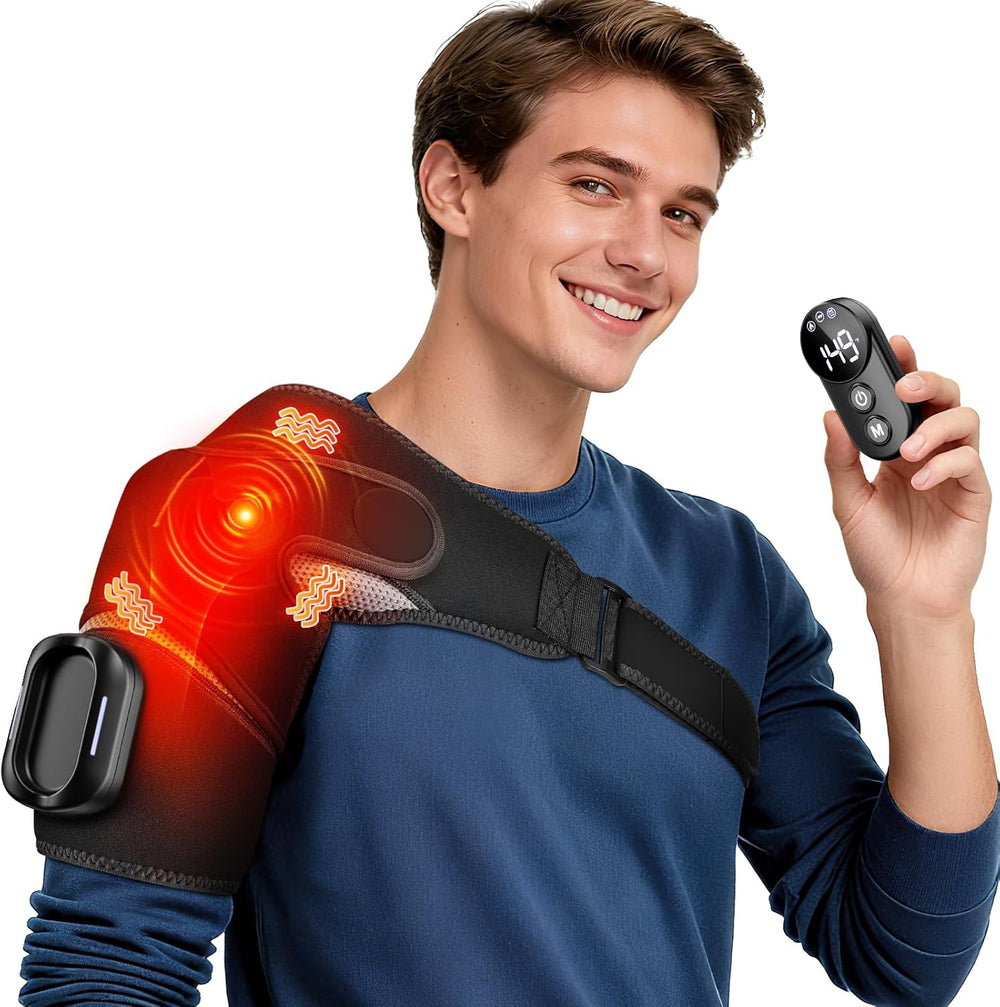 Almohadilla Térmica para Hombro con Masaje y Control