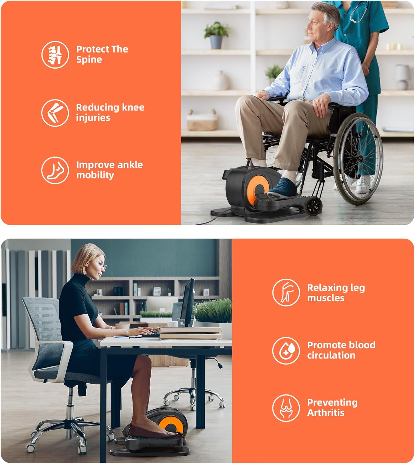 Máquina elíptica YOLID  para debajo del computadora, para uso en el hogar.