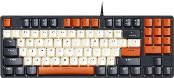havit Teclado mecánico con cable y teclado compacto.
