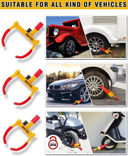 Tevlaphee Cerradura universal rueda seguridad para remolque