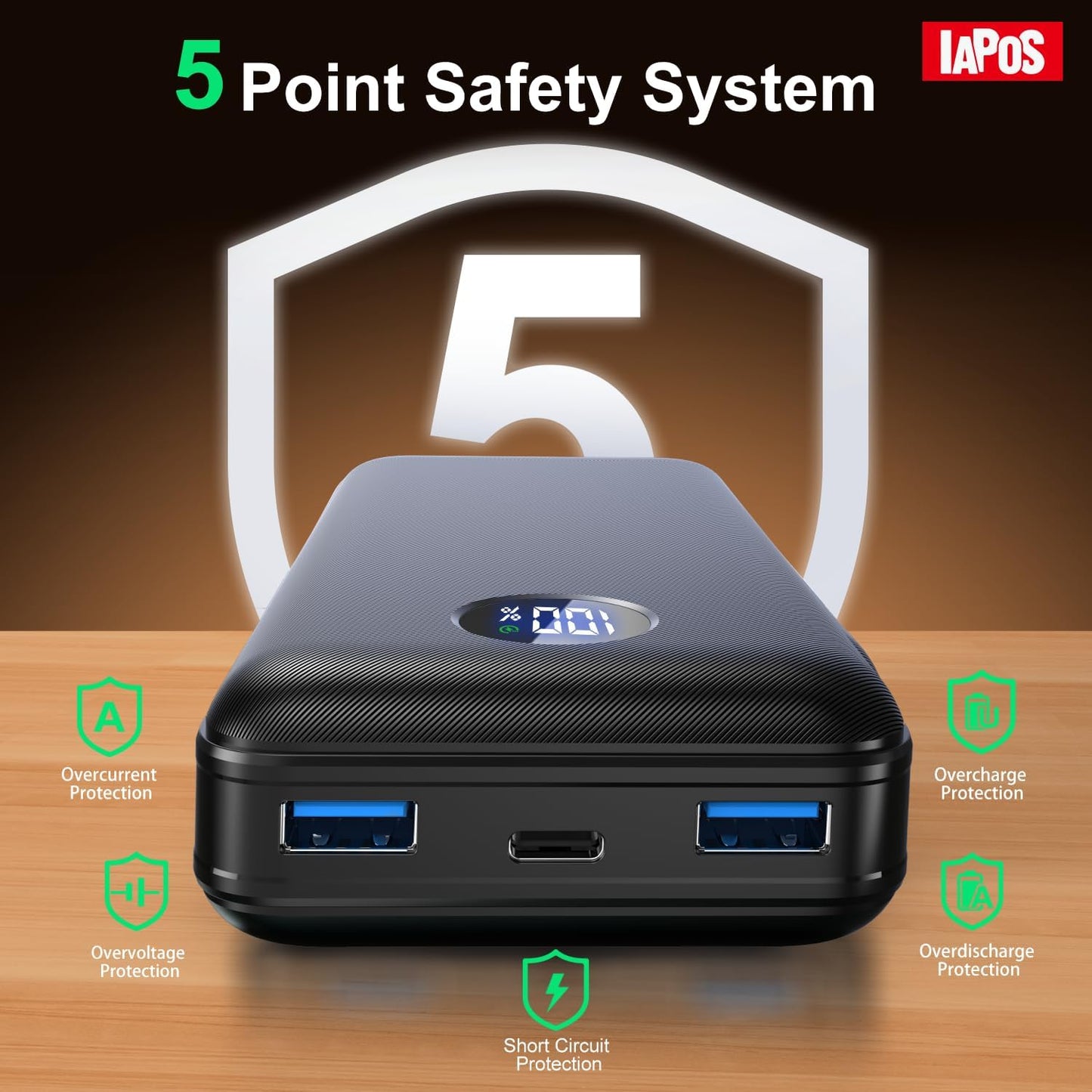 Cargador portátil de 40 000 mAh, USB-C