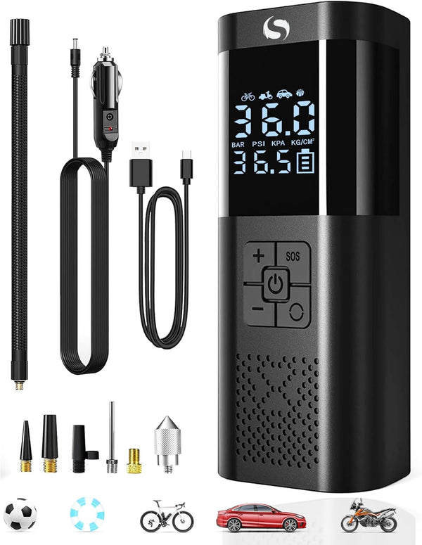 Inflador Portátil Recargable Moto Auto 150 PSI Batería
