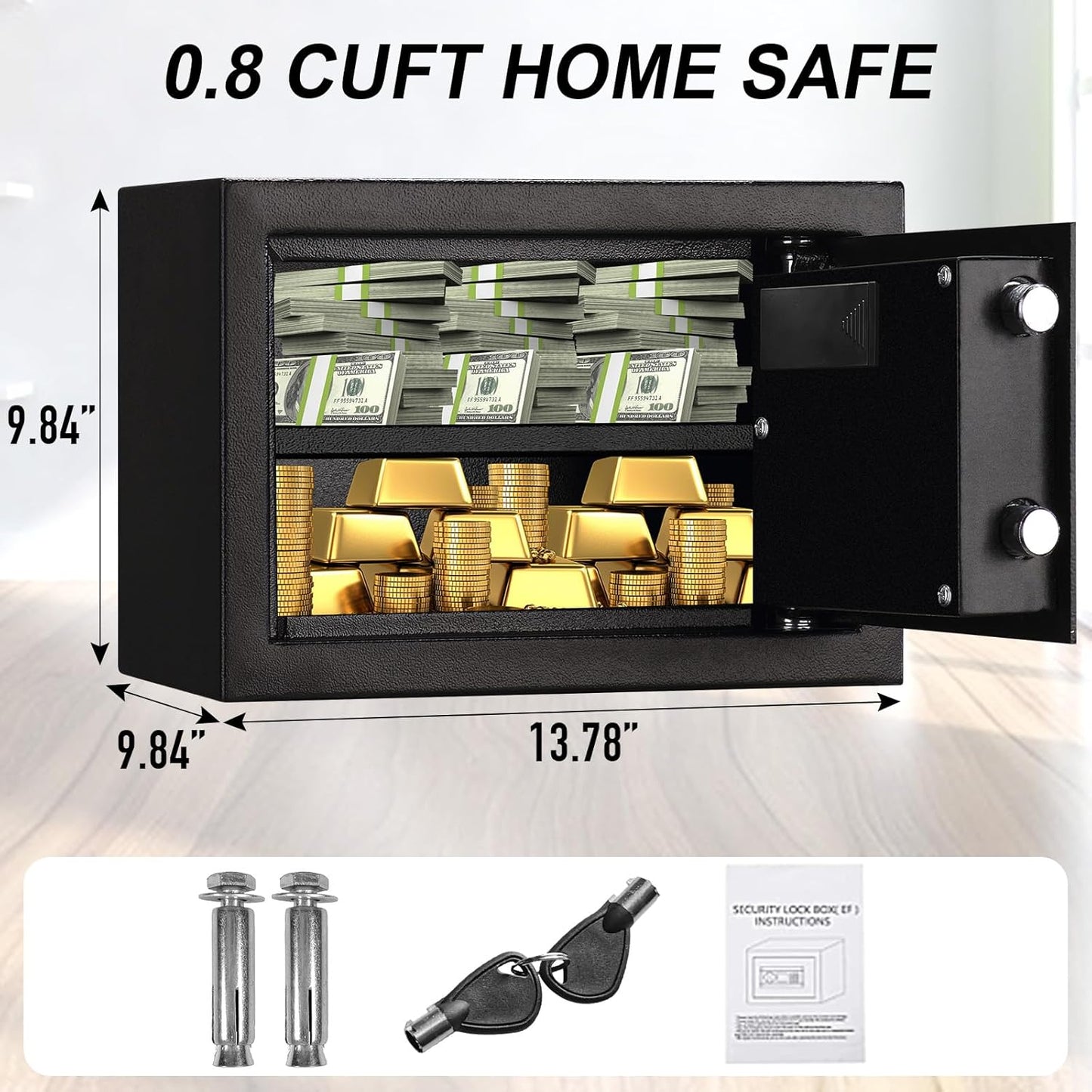 Caja de seguridad digital electrónica de 13.8" Tenamic