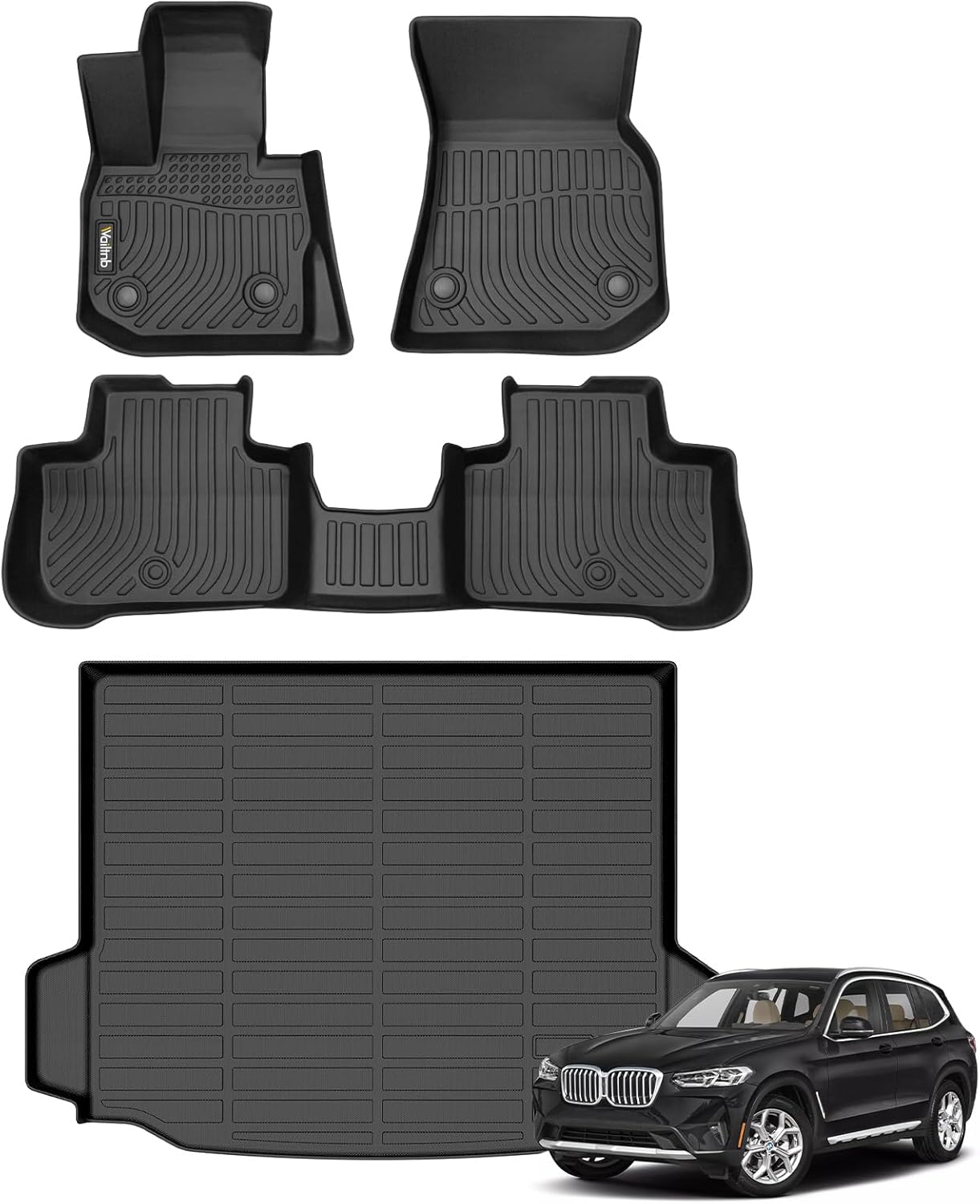 Tapetes de coche y forro de carga para BMW X3 2018-2024.