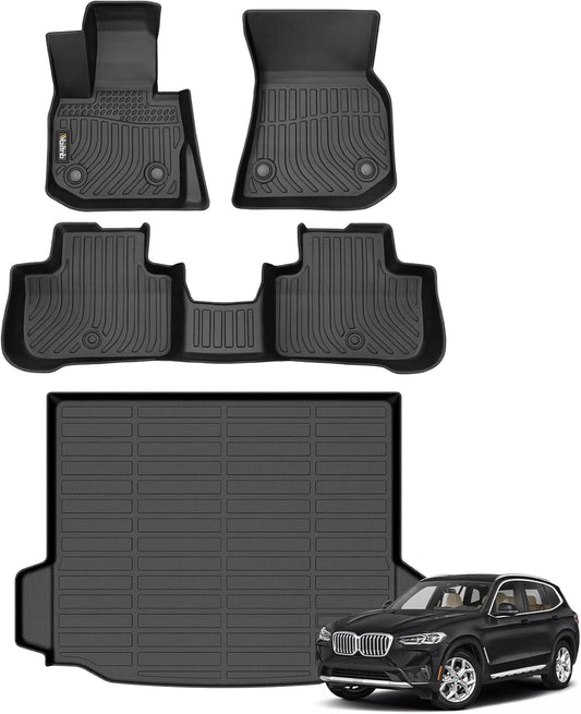 Tapetes de coche y forro de carga para BMW X3 2018-2024.