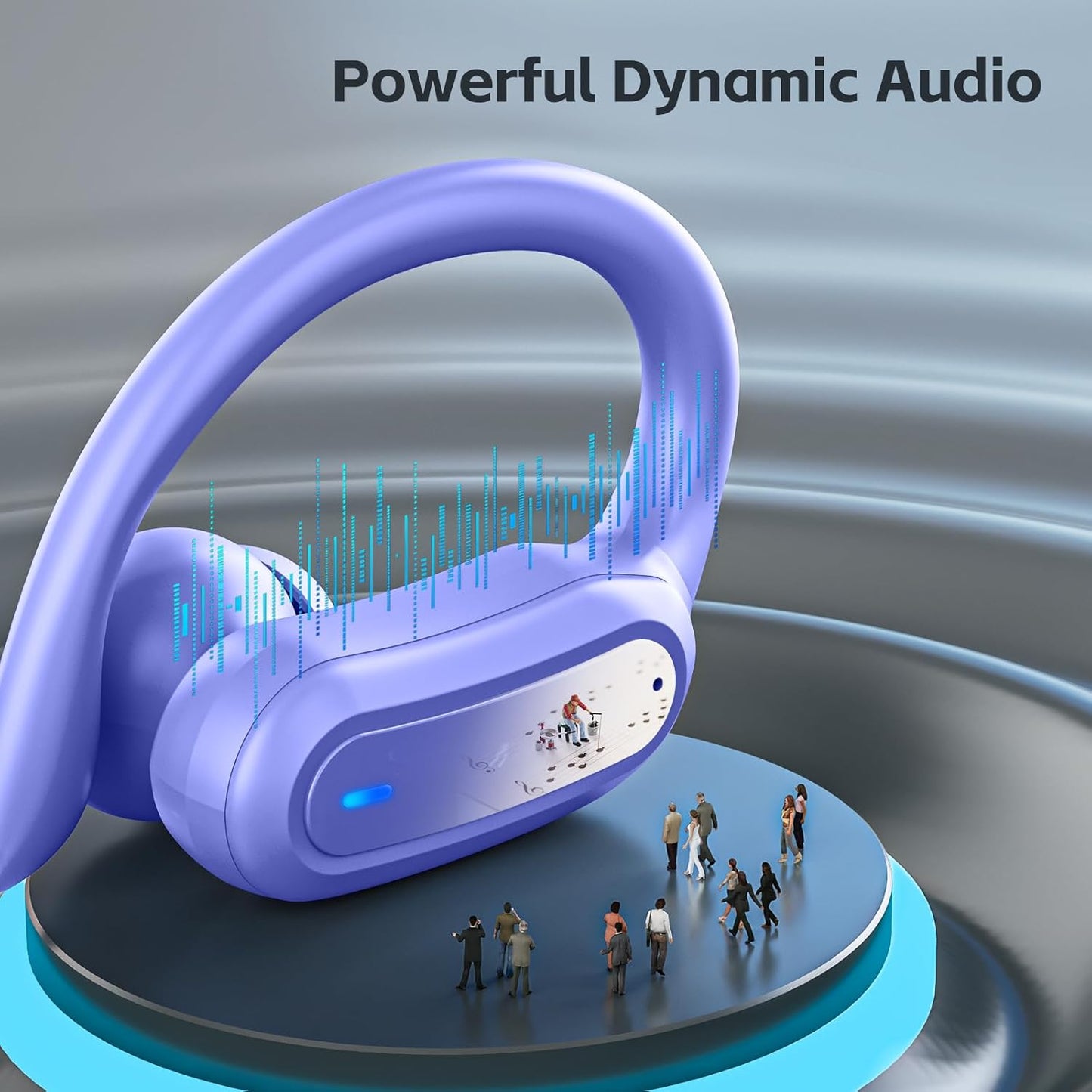 Auriculares inalámbricos Bluetooth I27 IPX7 color morado