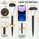 Paquete de 10 luces solares para exteriores, impermeables.