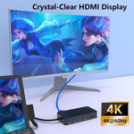 Docking Station Triple Displays Dual HDMI+VGA, 12 en 1