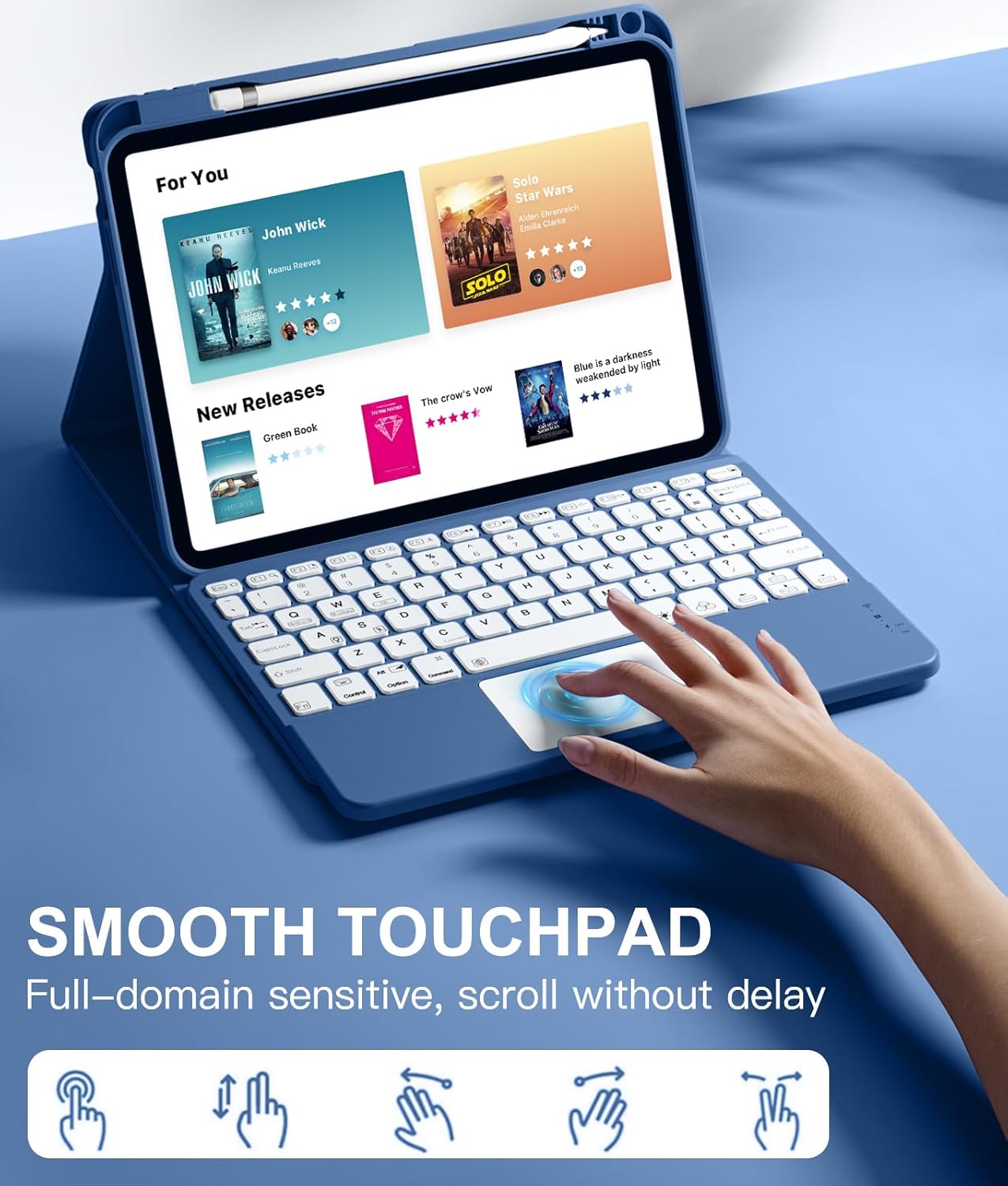 Funda con teclado trackpad iPad de 11ª y 10ª generación