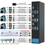 Conmutadores KVM, para triple monitor, 4 Puertos USB 3.0.