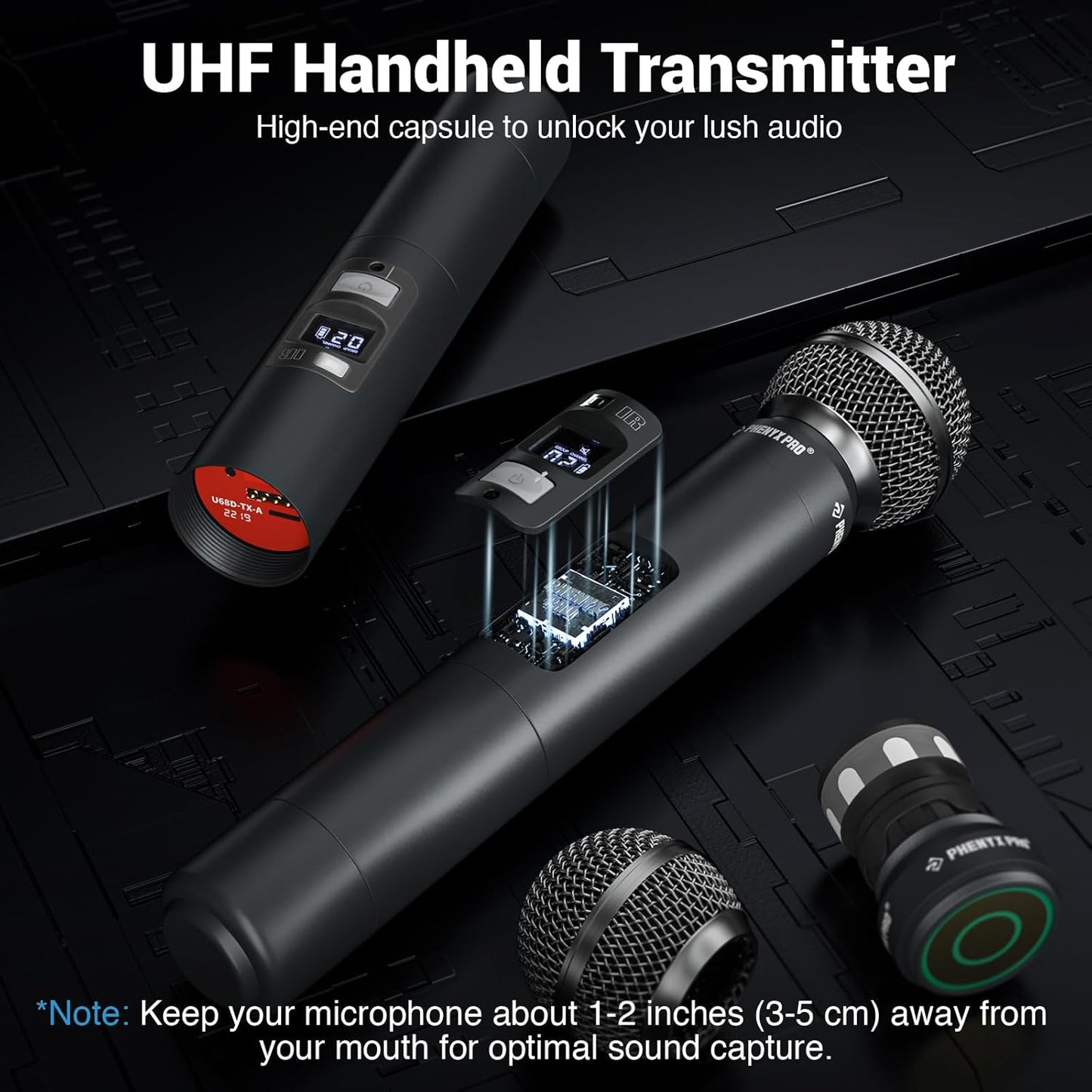 Phenyx Pro Sistema de micrófonos inalámbricos, (USADO).