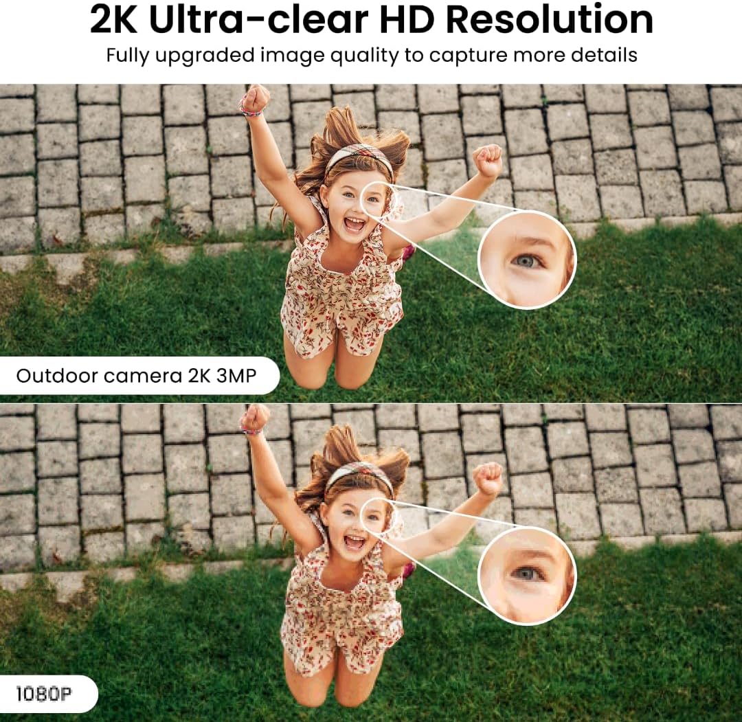 Cámaras 2K para seguridad en el hogar exterior e interior