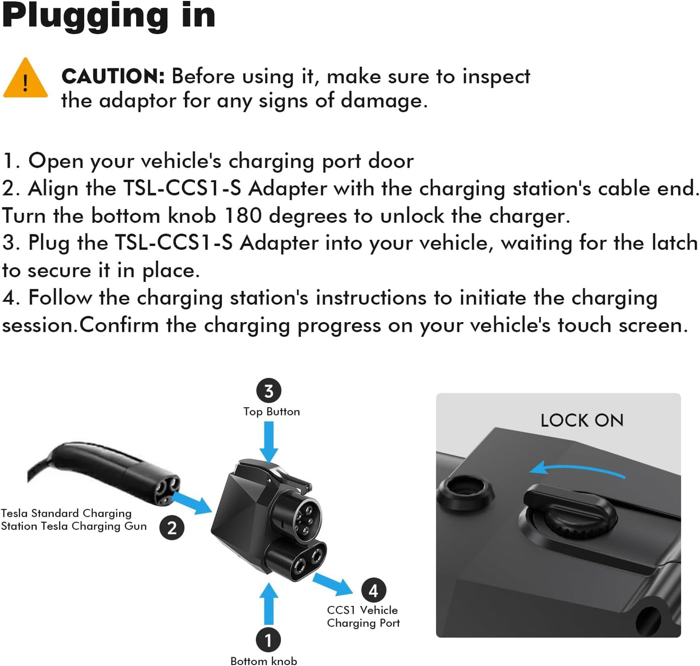 Adaptador de sobrecarga, NACS a CCS1, EV para Tesla, V3/V4 DC.