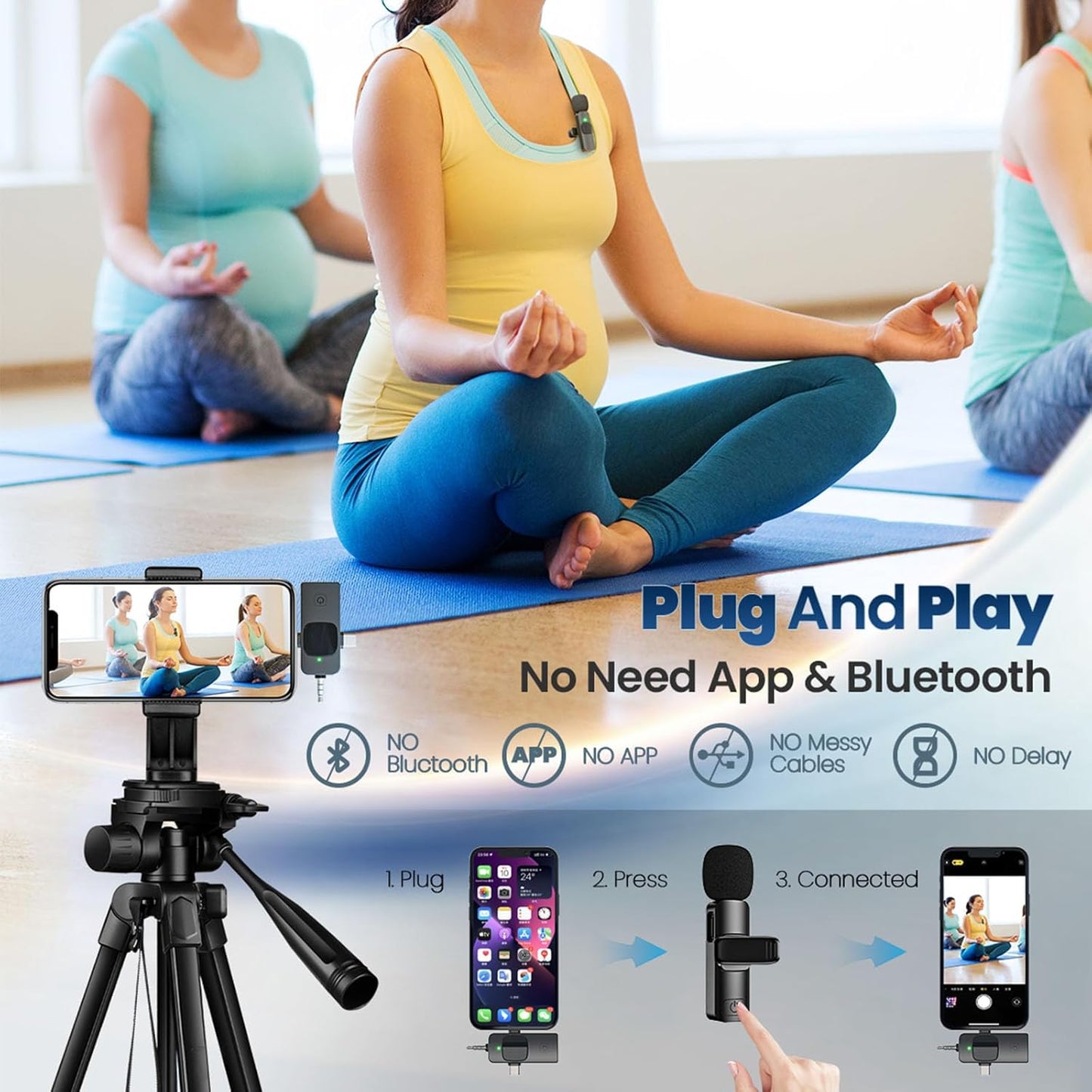 Mini micrófono inalámbrico EVXVE 4 en 1 (Usado)