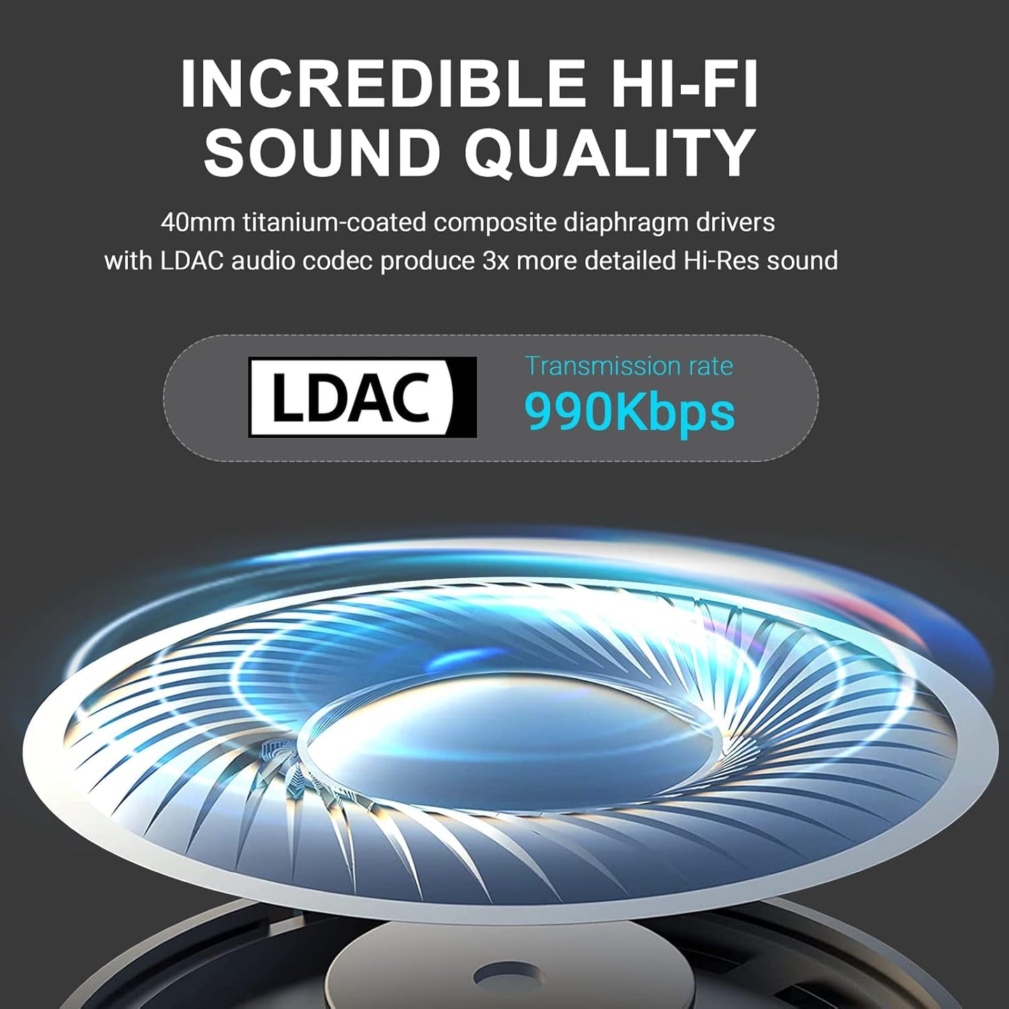 Auriculares Edifier W820NB Plus con cancelación activa de ruido.