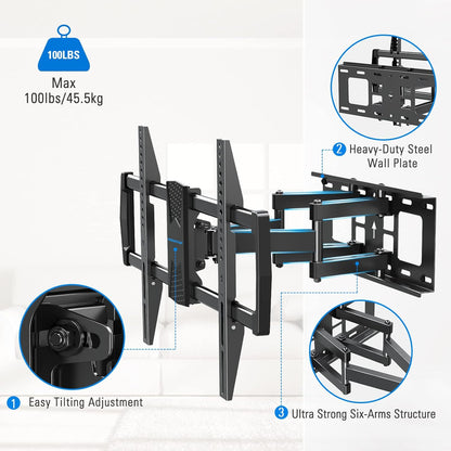 Soporte de pared para la mayoría de televisores de 42 a 82", MOUNTUP MU0028-24K