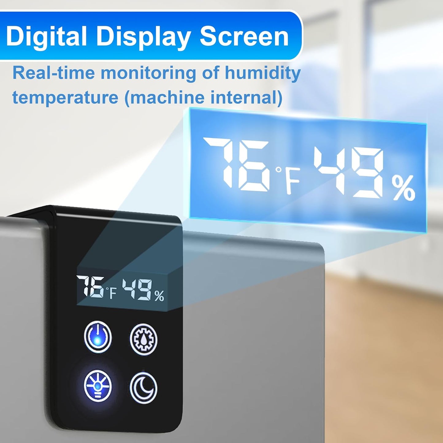 Deshumidificador domestico PSOS, 2600 ml, Sistema Inteligente.