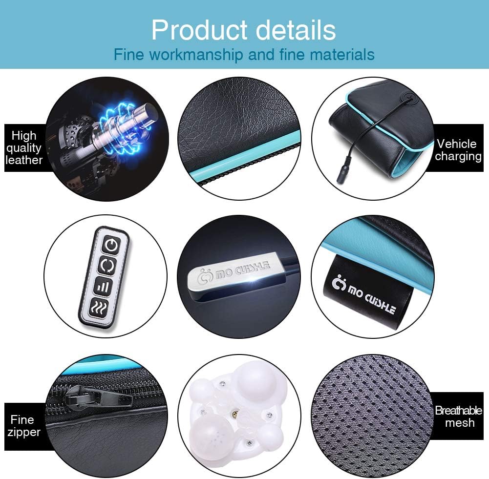 Mo Cuishle Shiatsu Masajeador de espalda y cuello con calor