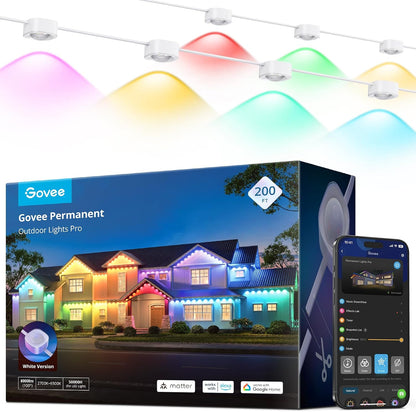 Luces para exterior Govee Pro H706, 200ft, impermeables (USADO)