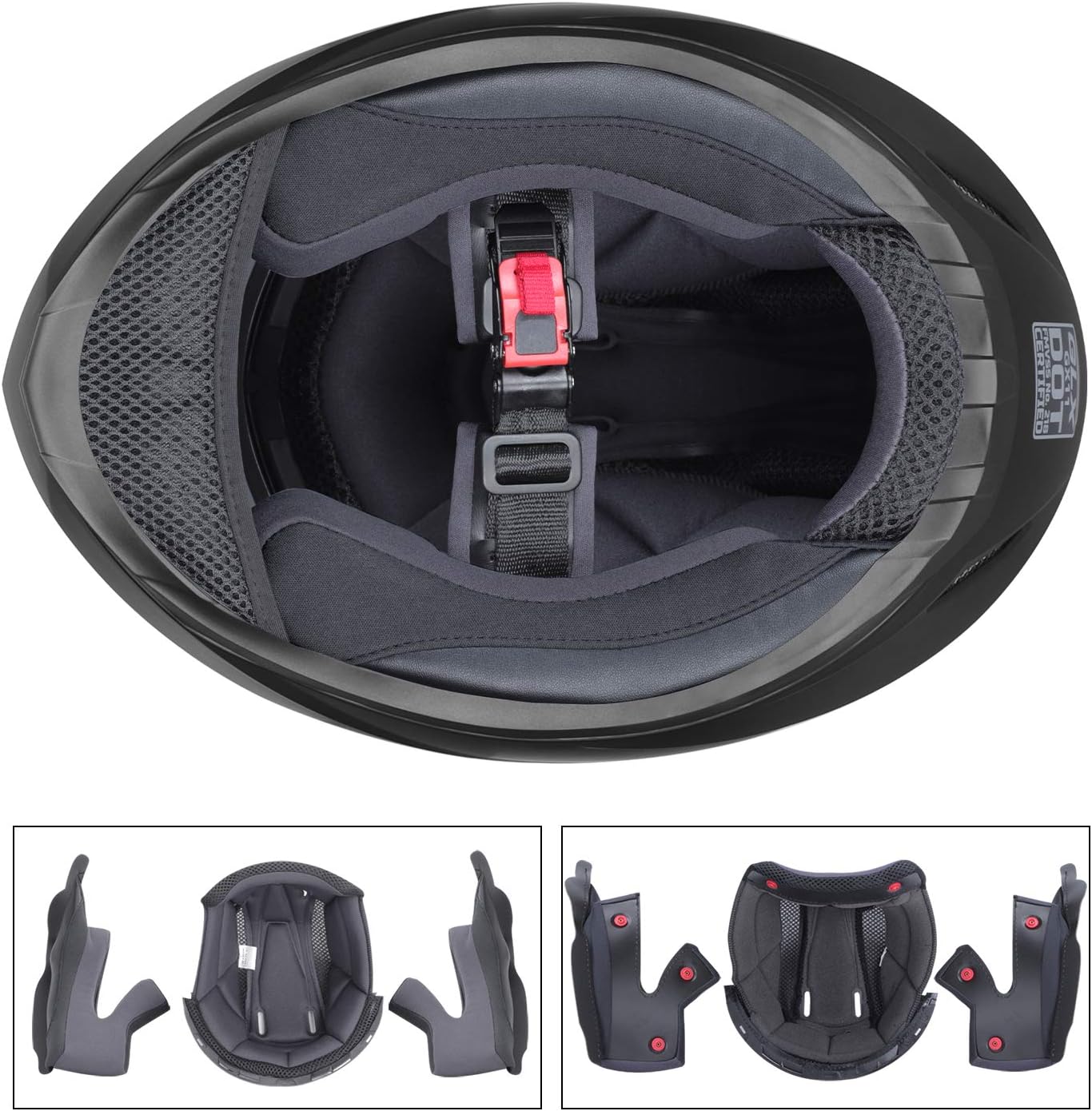 GLX Casco compacto, ligero, cara completa, visera extra tintada.