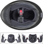 GLX Casco compacto, ligero, cara completa, visera extra tintada. Talla L
