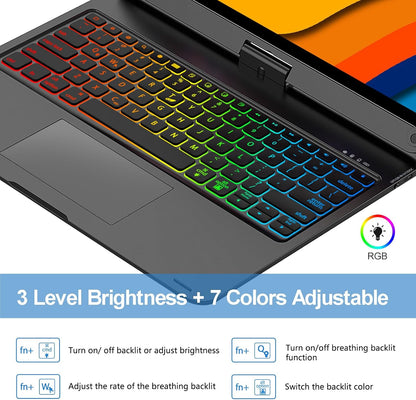 Funda con teclado inalámbrico, giratorio para iPad Pro 12.9" 3rd-6th GEN