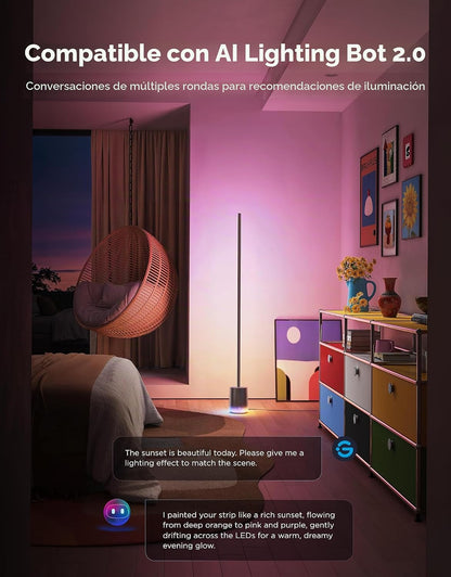 Lámpara de pie Govee 3, H16B0 con tecnología Luminblend Plus, Inteligente