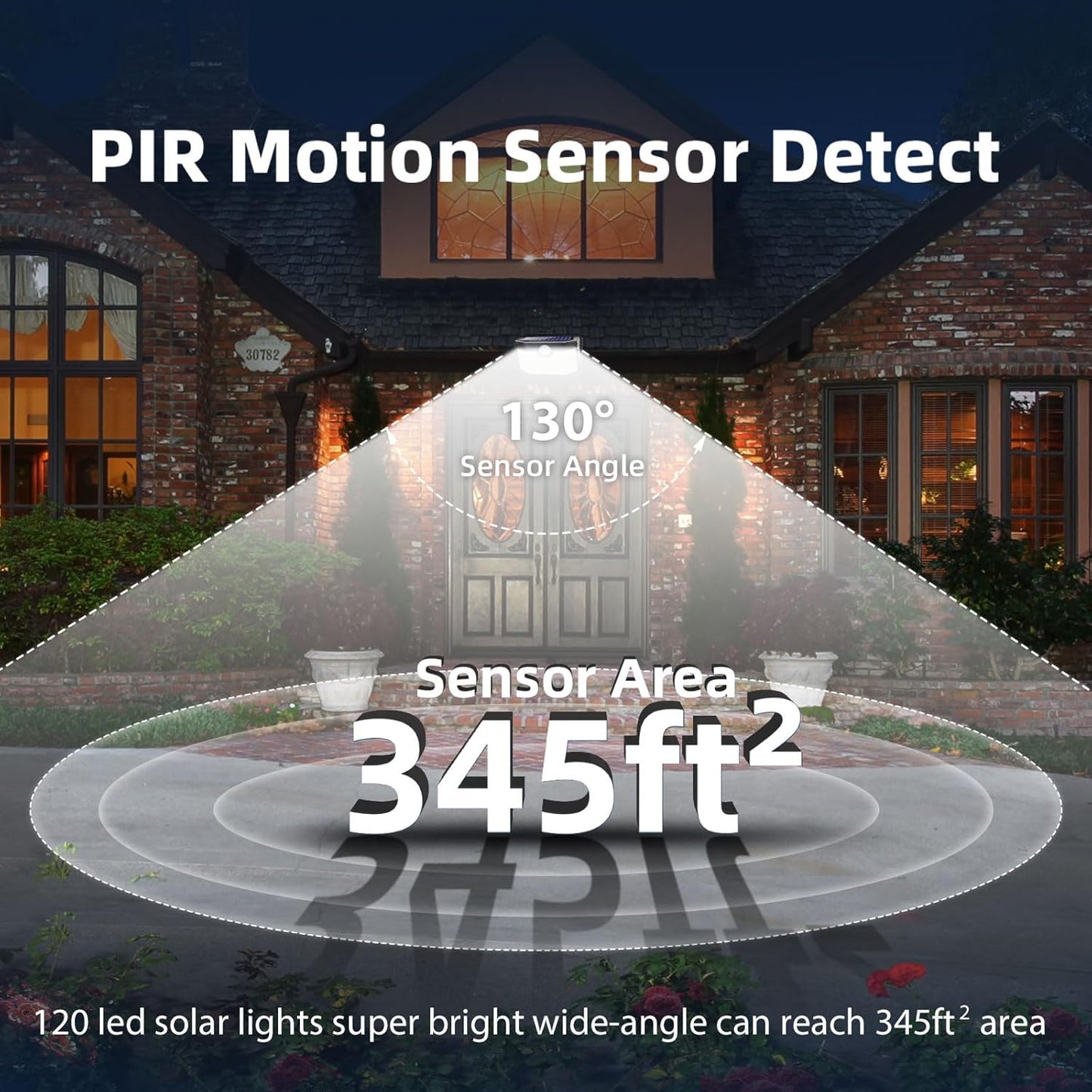 Luces LED solares para exteriores, con sensor de movimiento, 6pcs.