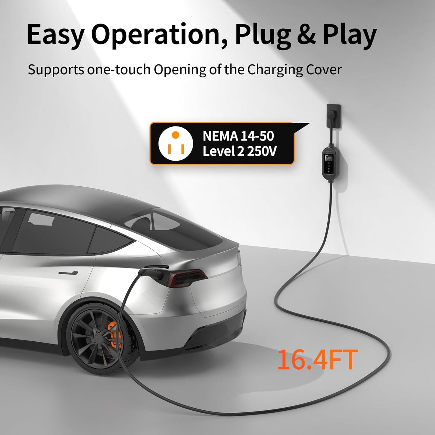 Cargador portátil para automóvil Tesla, Alxum Level 2 (USADO).