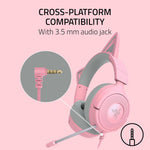 Auriculares para juegos con cable Razer Kraken Kitty V3 X, PS-SWITCH