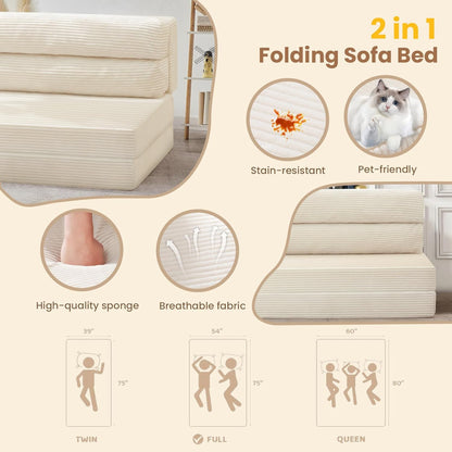 Sofá cama plegable, colchón cómodo y sofá de piso, Juikury.
