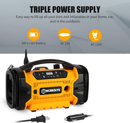 Compresor de aire Portátil WORKSITE 160 PSI 12V