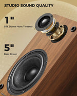 Altavoces de estantería, 36W Bluetooth 5.4, audio digital 5", AUX-RCA.