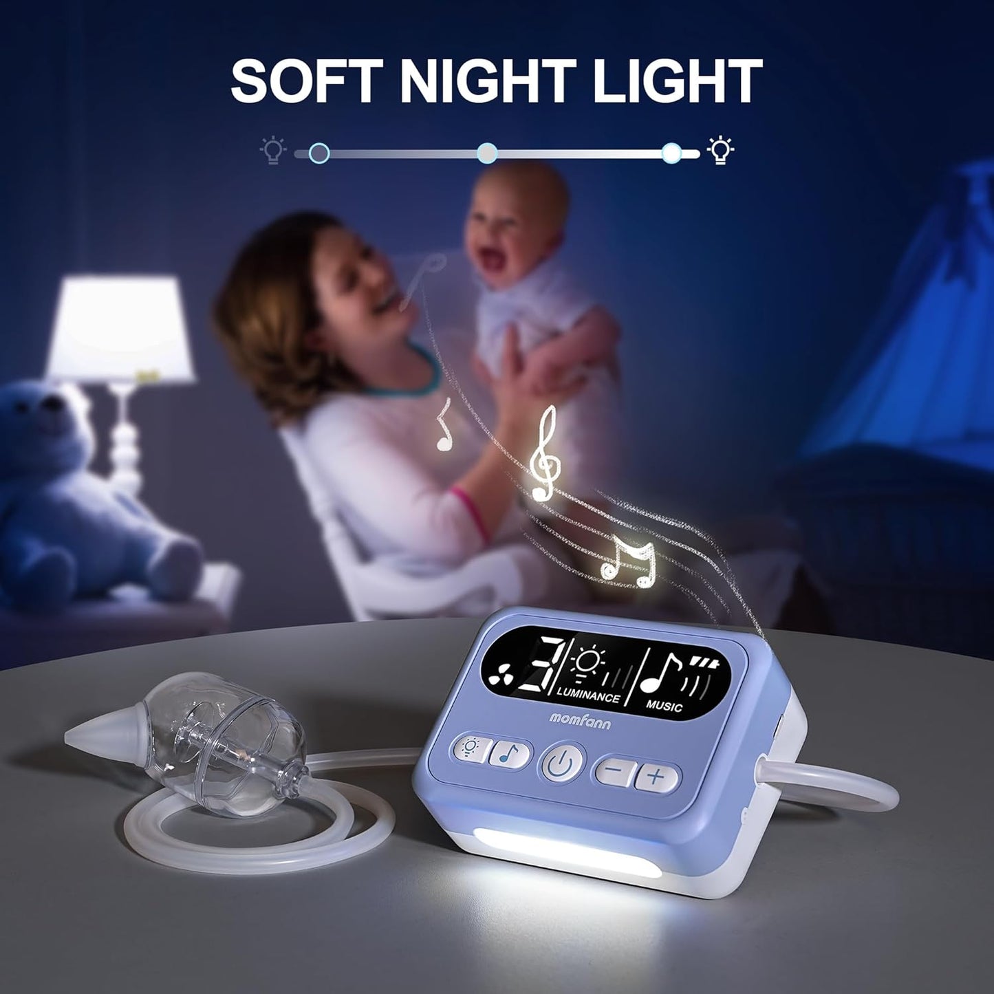 Aspirador nasal para bebé, eléctrico,  9 niveles de succion.