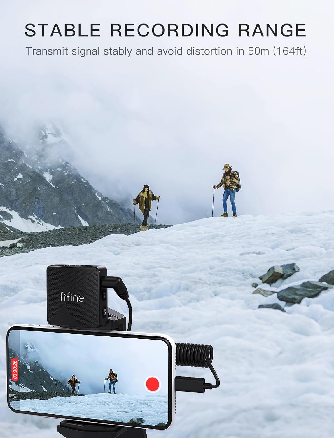 Micrófono inalámbrico de Solapa para iPhone, Android, camara.