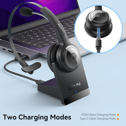 LEVN, Auriculares Bluetooth 5.0, con microfono, Bluetooth.