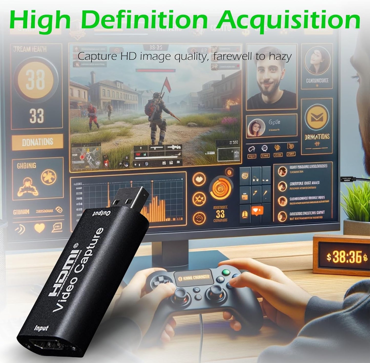 Tarjeta de captura de video HDMI 4K.