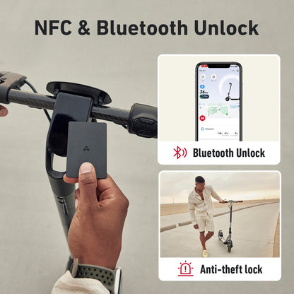Scooter eléctrico para adultos, fibra de carbono, 31 M, NIU KQi Air.