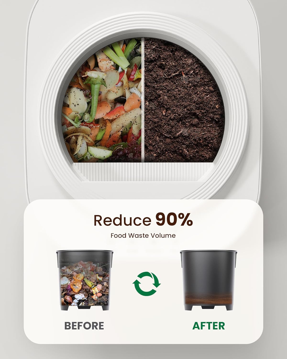 Compostador eléctrico para cocina, Ouaken, (USADO)