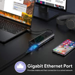 Concentrador USB C ikling, adaptador USB C 13 en 1 a HDMI. USADO