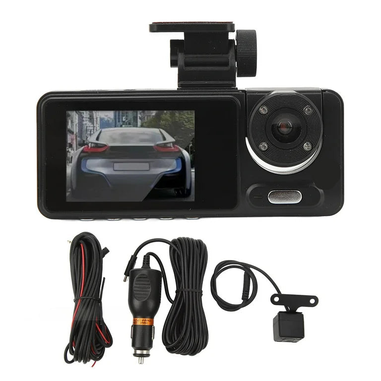 Dash Cam, Cámara de Tablero de Lente Triple de Visión.