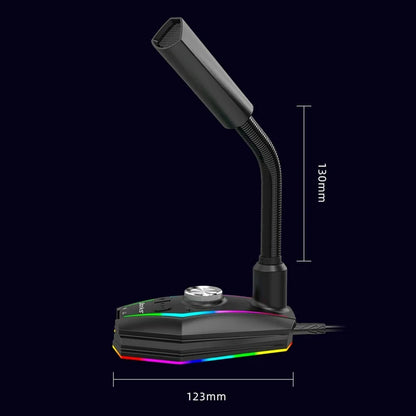 Micrófono de escritorio ajustable para computadora.
