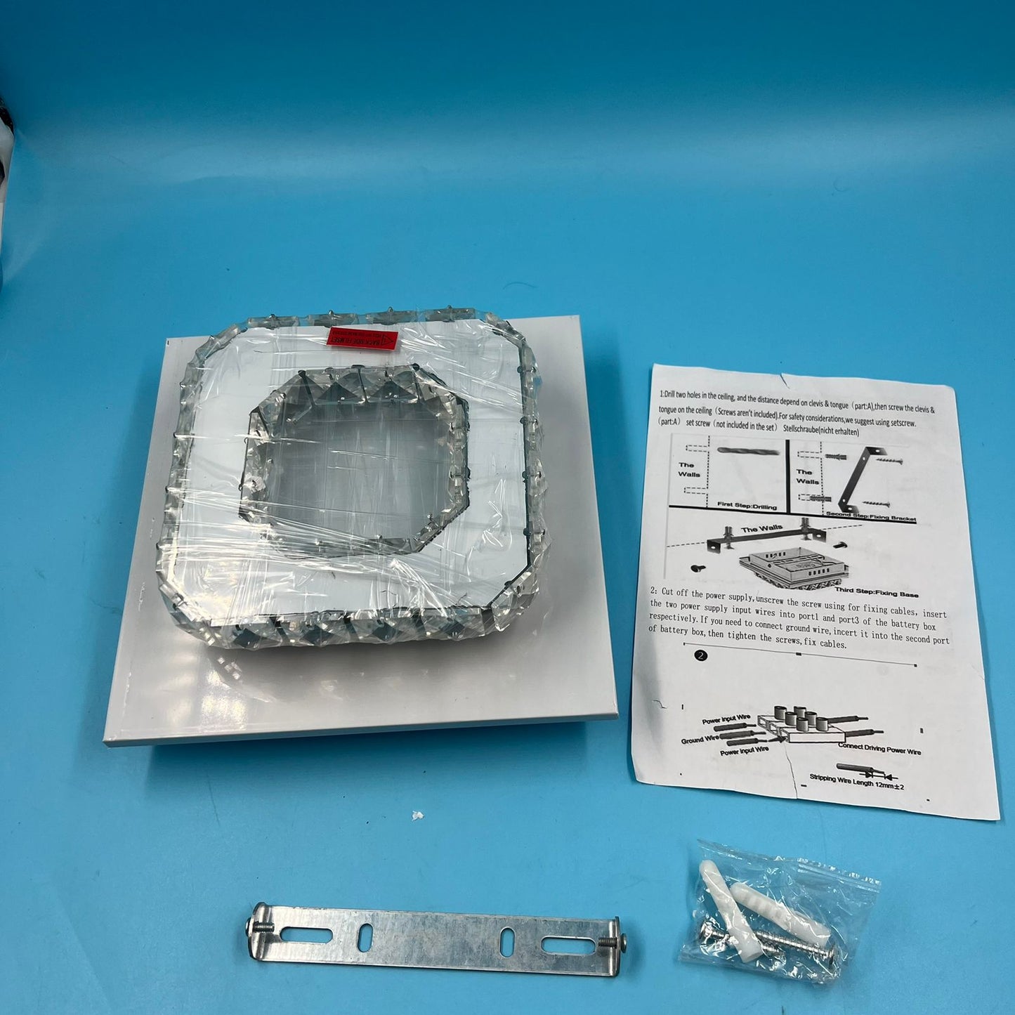 Lámpara de techo colgante moderna de cristal 20cm